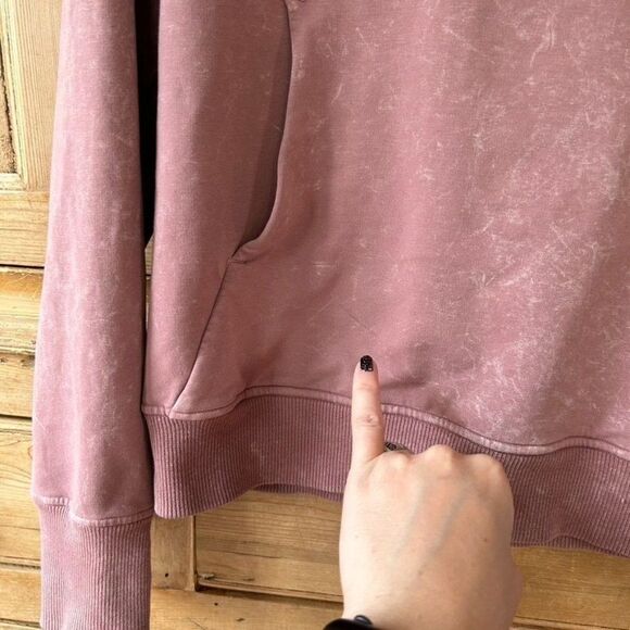 Lululemon Women's Size 4 Scuba Pullover Washed Quicksand Pink Purple Hoodie Hood - Picture 3 of 11